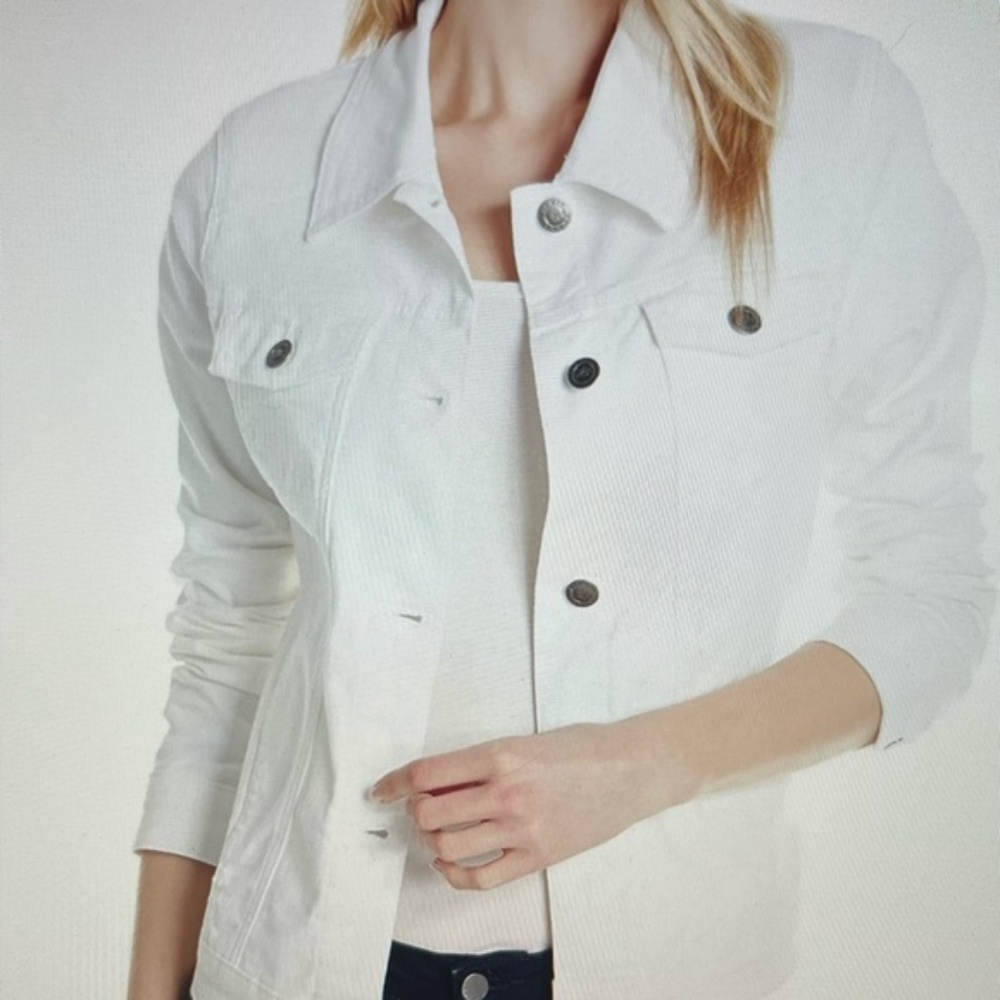 Lee Riders Classic Women's White Denim Jacket - Picture 7 of 9